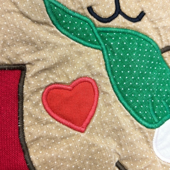 Vintage Bassett-Walker Teddy Bear on Ice Skates Ugly Christmas Sweater Red L - Picture 10 of 13